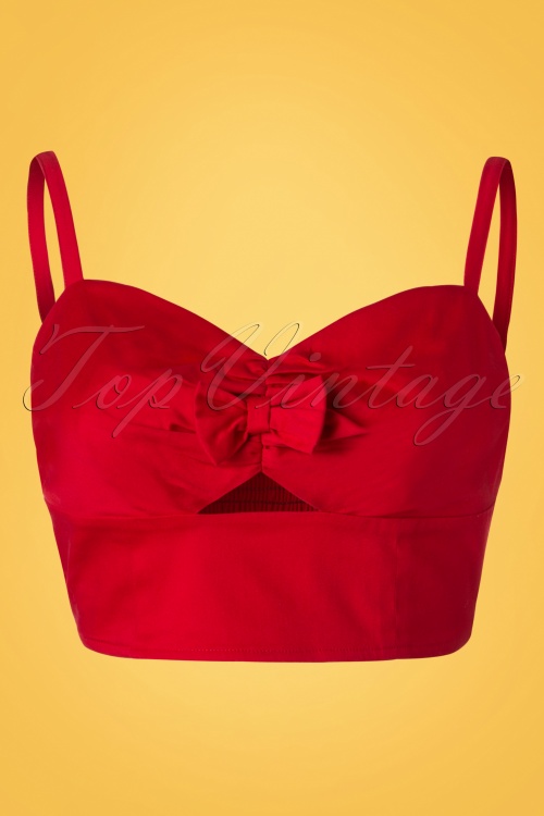 Collectif Clothing - 50s Ariel Top in Red 2