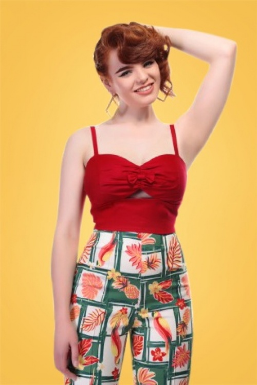 Collectif Clothing - 50s Ariel Top in Red 6