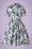 Collectif Clothing - Janet Toile bloemenblouse-jurk in wit en blauw 8