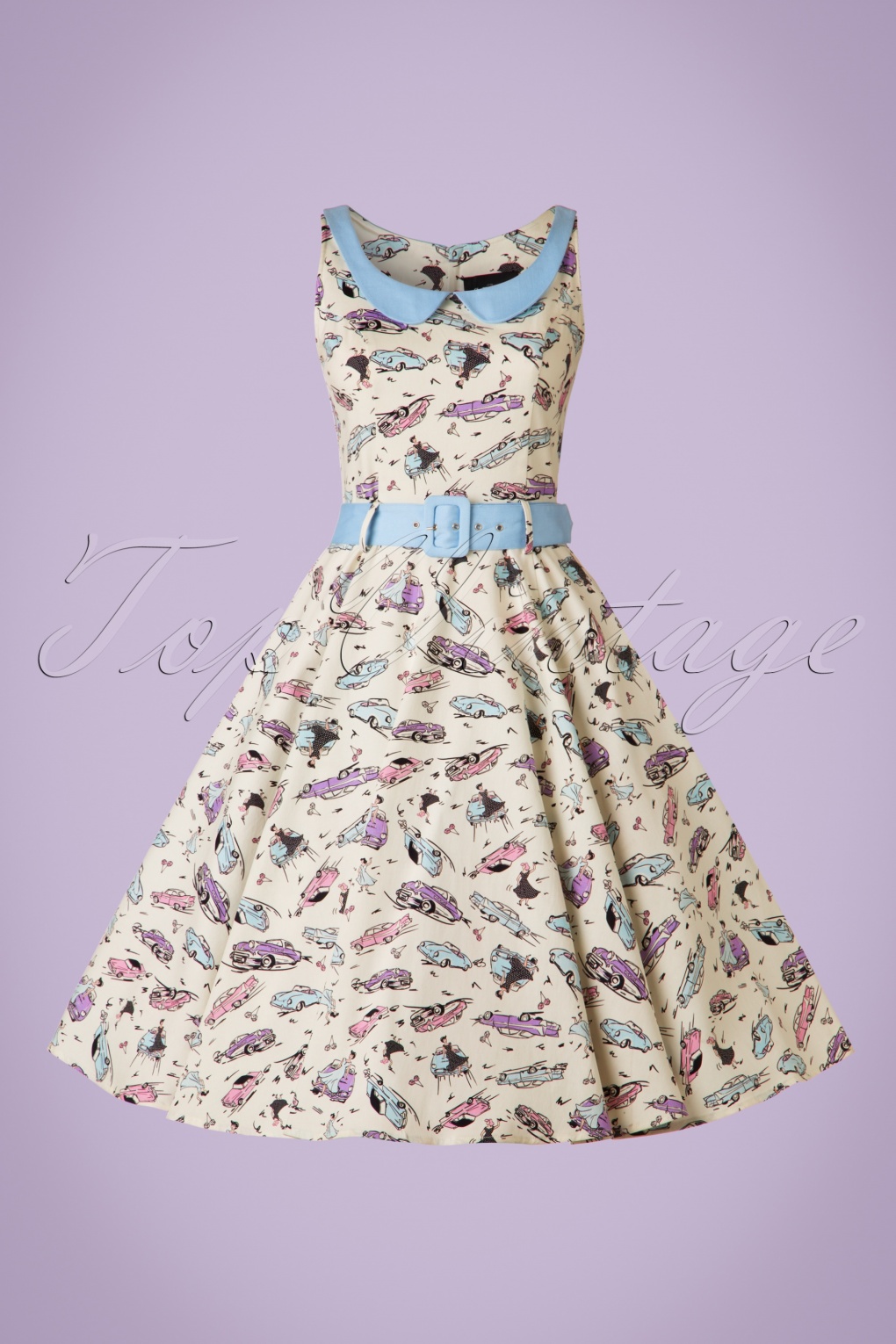 Collectif «CARMEN TIPSY ELEPHANTS» Vintage Kurzarm 50s SWING DRESS Kleid main image 0