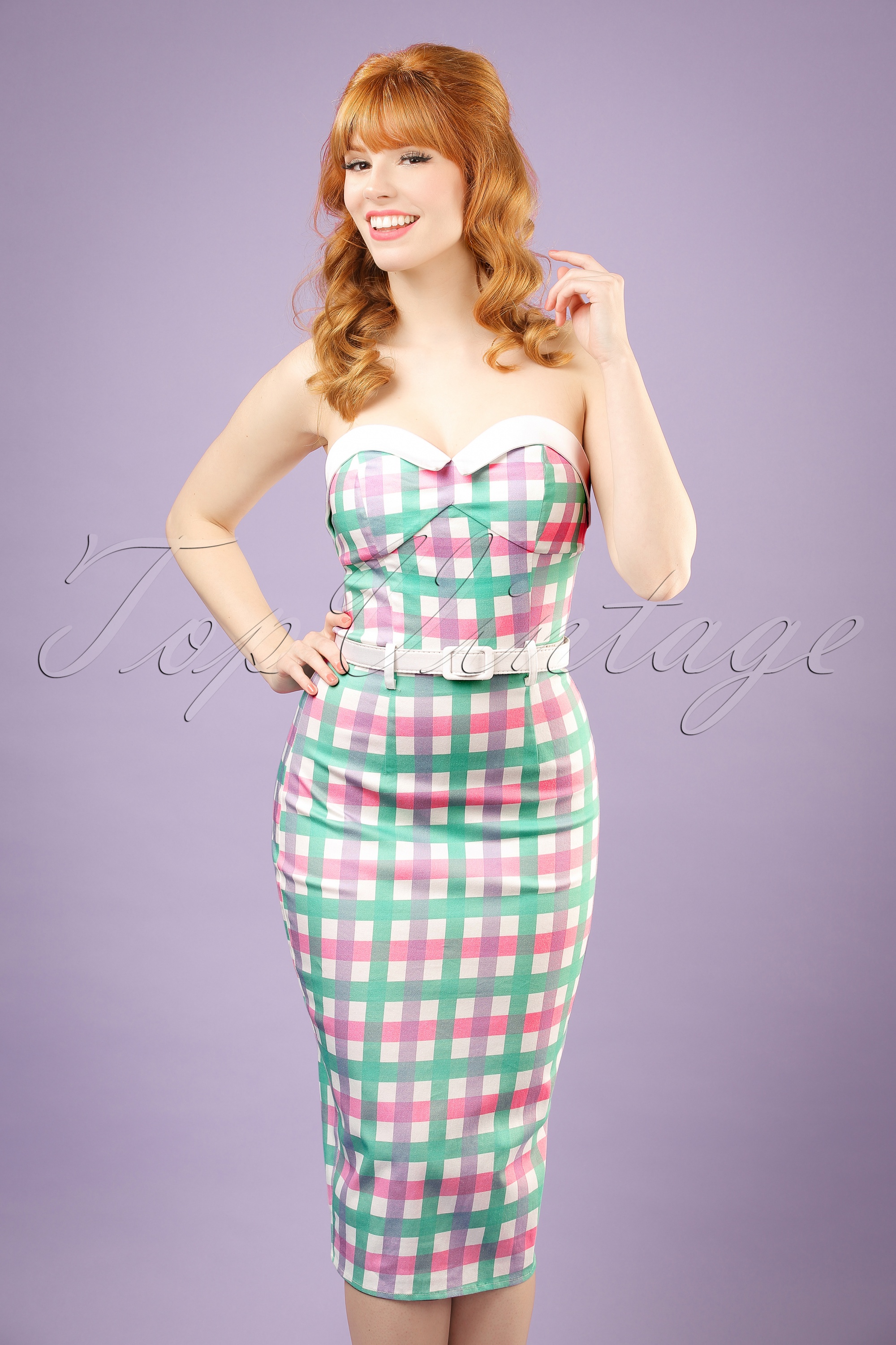 ルミニョン Candy check panel zip dress 【Pink】 Candy check panel zip dress 【Pink】 Candy Pink Dress Zip