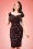 Collectif Clothing Dolores Cherry Pencil Dress Black 100 14 16094 20160217 01W