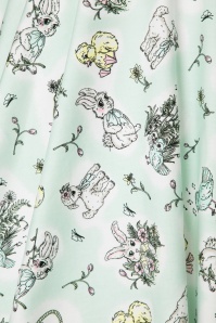 Bunny - 50s Easter Bunny Swing Skirt in Mint 4