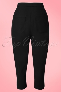 Collectif Clothing - 50s Gracie Capris in Black 3