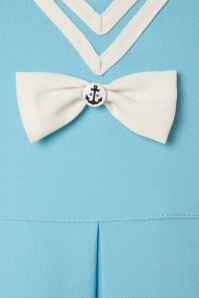 Bunny - Robe Années 50 Sailors Ruin Dress en Bleu 5