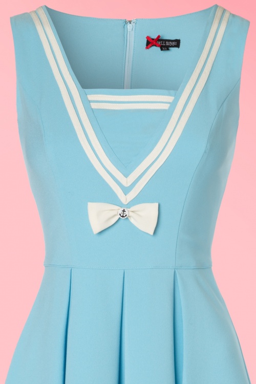 Bunny - 50s Sailors Ruin Dress in Light Blue 4