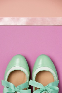 Lulu Hun - 50s Jeannie Pumps in Mint and White 5