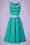 Collectif Clothing - Kitty Gingham Swing Dress Années 50 en Vert Jade 3