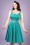Collectif Clothing - Kitty Gingham Swing Dress Années 50 en Vert Jade
