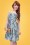 Collectif Clothing - Fairy Bird of Paradise Doll Dress Années 50 en Bleu Clair 6