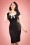 60s Lysa Pencil Dress in Black