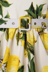 Lindy Bop - Robe Années 50 Audrey Lemon Swing Dress en Blanc et Jaune 5