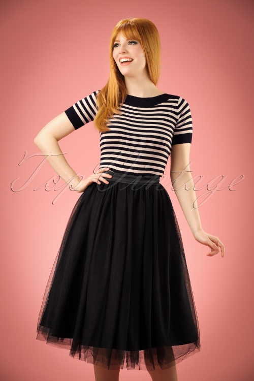 Lindy Bop - 50s Edie Tulle Swing Skirt in Black
