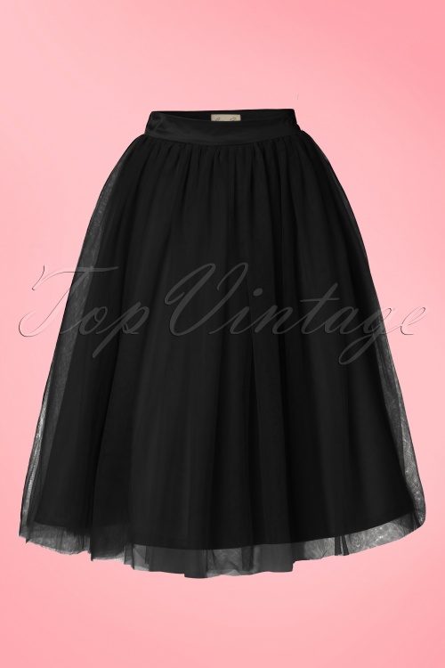 Lindy Bop - 50s Edie Tulle Swing Skirt in Black 2