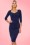 Vintage Chic for Topvintage - Denise Pencil Dress Années 50 en Bleu Marine 6