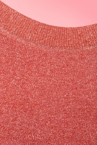 King Louie - Lapis Glitter Boatneck Top in Cayenne Pink 4
