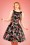 Hearts & Roses  Black Floral Swing Dress 102 14 17125 03182016 1W