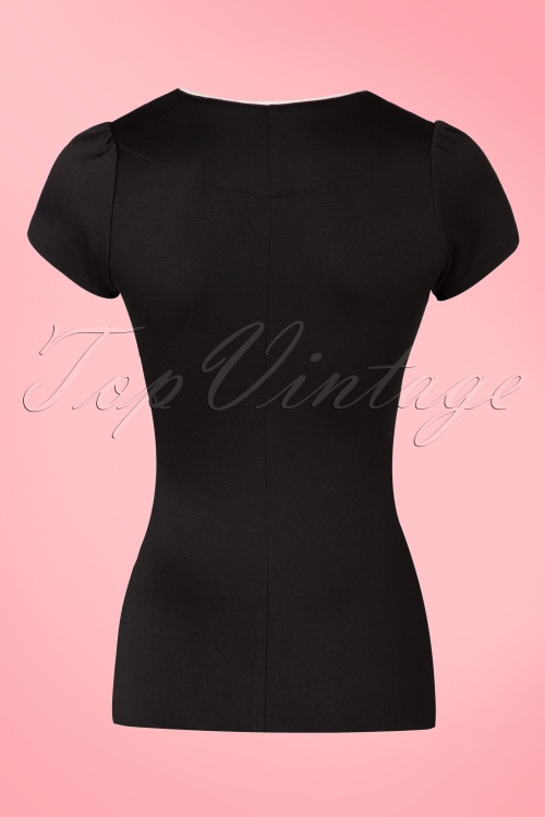 Steady Clothing - 50s Sophia Top in Black and White 4