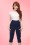 Collectif Clothing Gracie Plain Capris in Navy 20650 20161201 0018