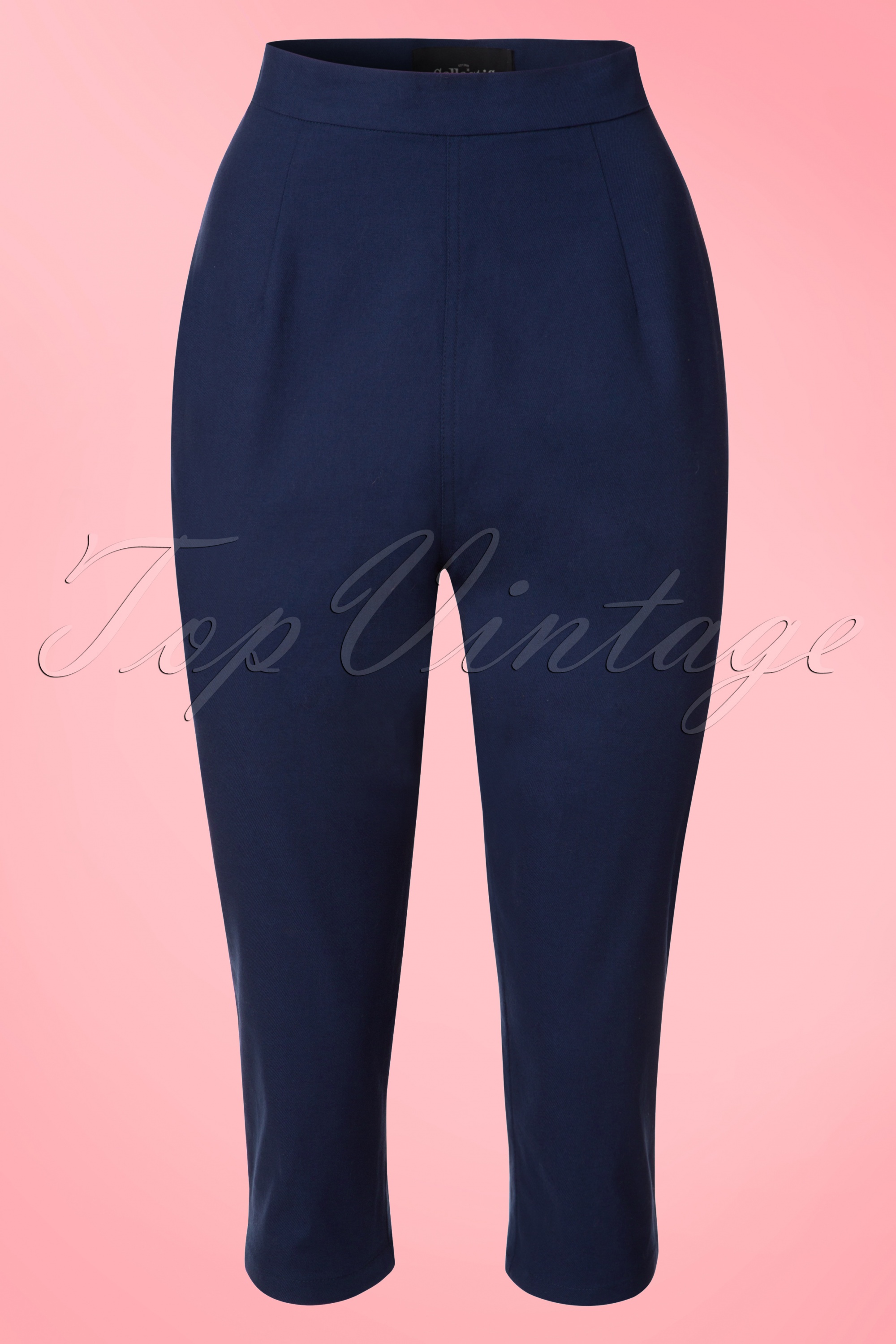 Collectif Clothing - Gracie Capris in marineblauw 2