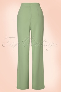 Vixen - 40s Sadie Trousers in Pastel Green 6