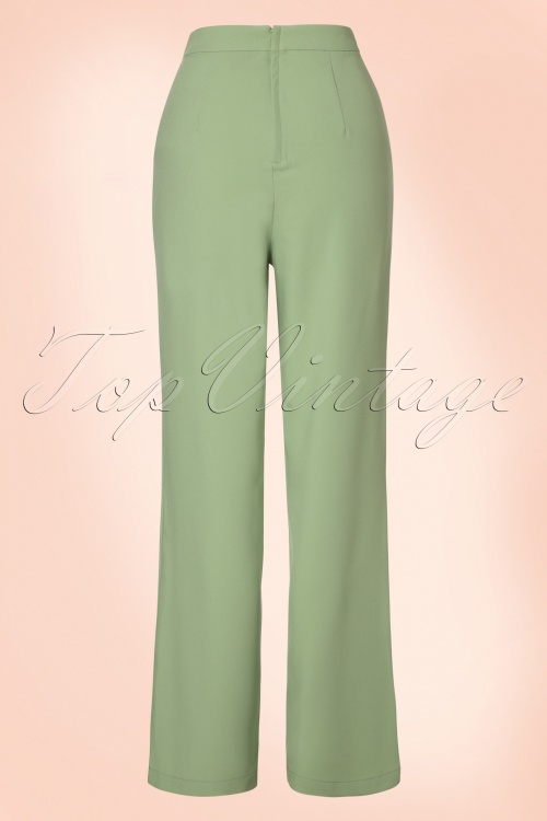 Vixen - 40s Sadie Trousers in Pastel Green 6
