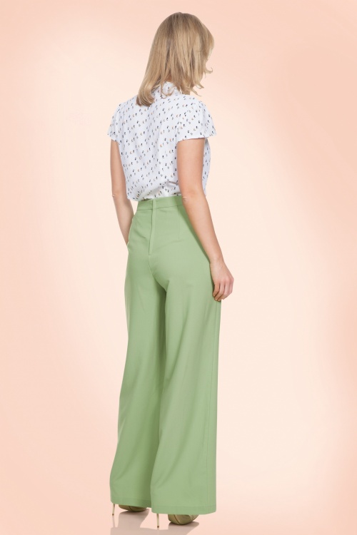 Vixen - 40s Sadie Trousers in Pastel Green 5