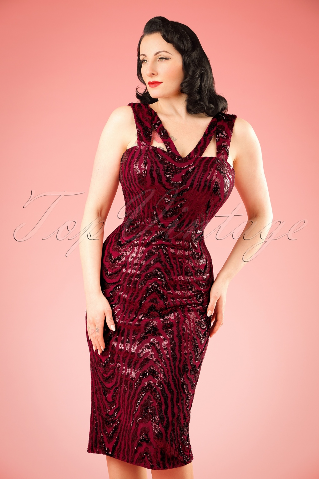 vintage glitter gown