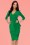 Vintage Chic for Topvintage - Layla Cross Over Pencil Dress Années 50 en Vert Émeraude 6