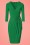 Vintage Chic for Topvintage - 50s Layla Cross Over Pencil Dress in Emerald Green 2