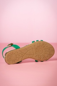 Lulu Hun - 60s Lottie Pineapple Sandals in Green 6