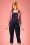 Collectif Clothing - 50s Coco Denim Dungarees in Navy 3