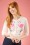 Collectif Cloting Lucy Flamingo Cardigan in White 17640 20151117 0008w