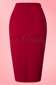 Vintage Chic for Topvintage - 50s Joyce Pencil Skirt in Wine Red 3