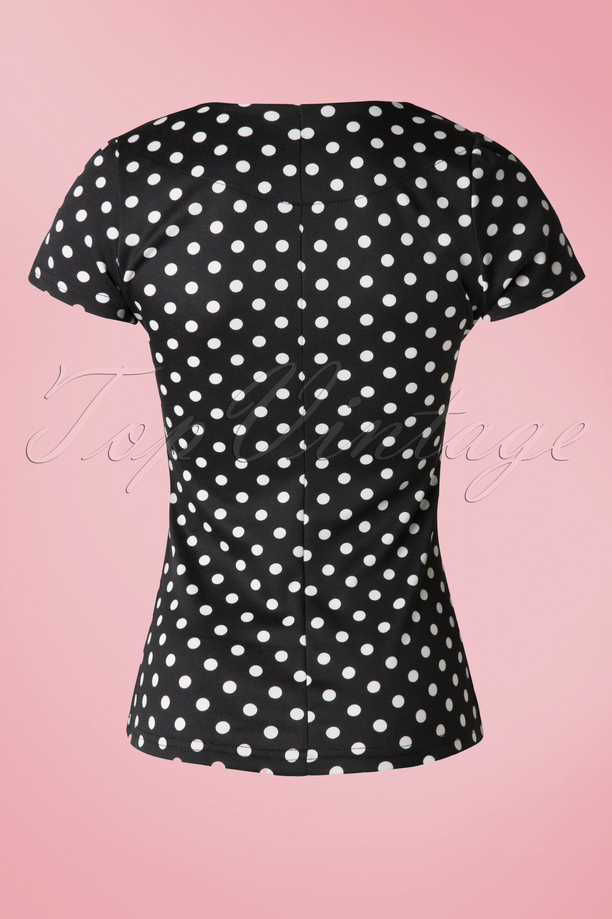 Steady Clothing - Sophia polkadottop in zwart en wit 4