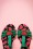 Lulu Hun - 60s Lottie Watermelon Sandals in Green 3