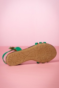 Lulu Hun - 60s Lottie Watermelon Sandals in Green 5