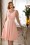 50s Lauren Lace Dress in Peach Pink