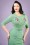 Collectif Clothing - Lucy Romantic Floral Cardigan Années 50 en Vert Antique