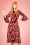 Traffic People - Luck Be A Lady Midi Dress Années 70 en Rouge