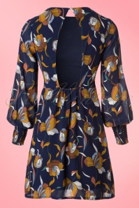 Traffic People - 70s Follow You To The End Floral Dress in Blue 3