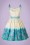 Collectif Clothing - Jade Seashell Border Swing Dress Années 50 en Crème 7