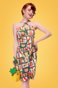 Collectif Clothing - Mahina Tropical Bamboo Sarong Dress Années 50 en Multi 10