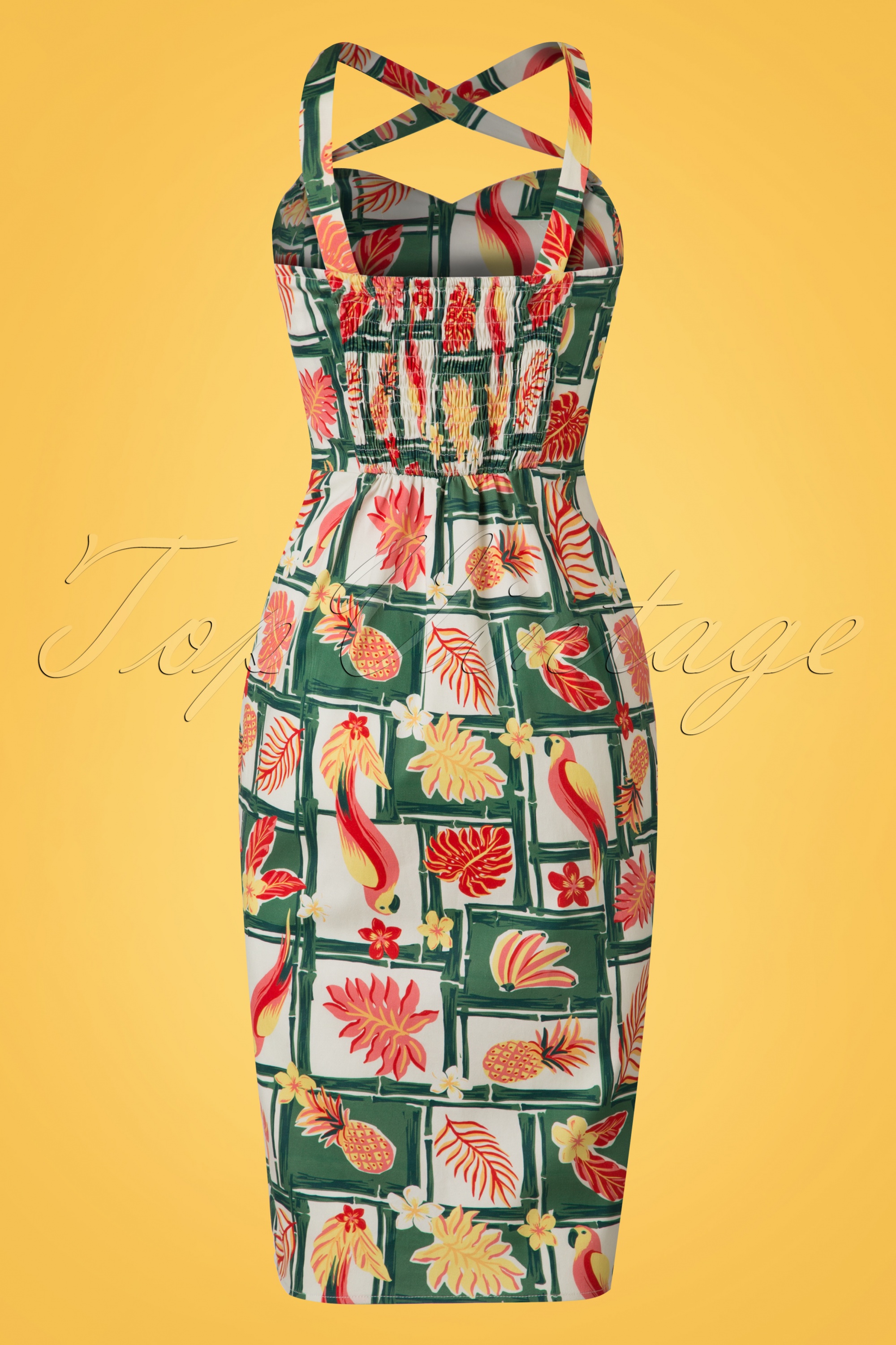 Collectif Clothing - Mahina tropische bamboe sarongjurk in multi 9