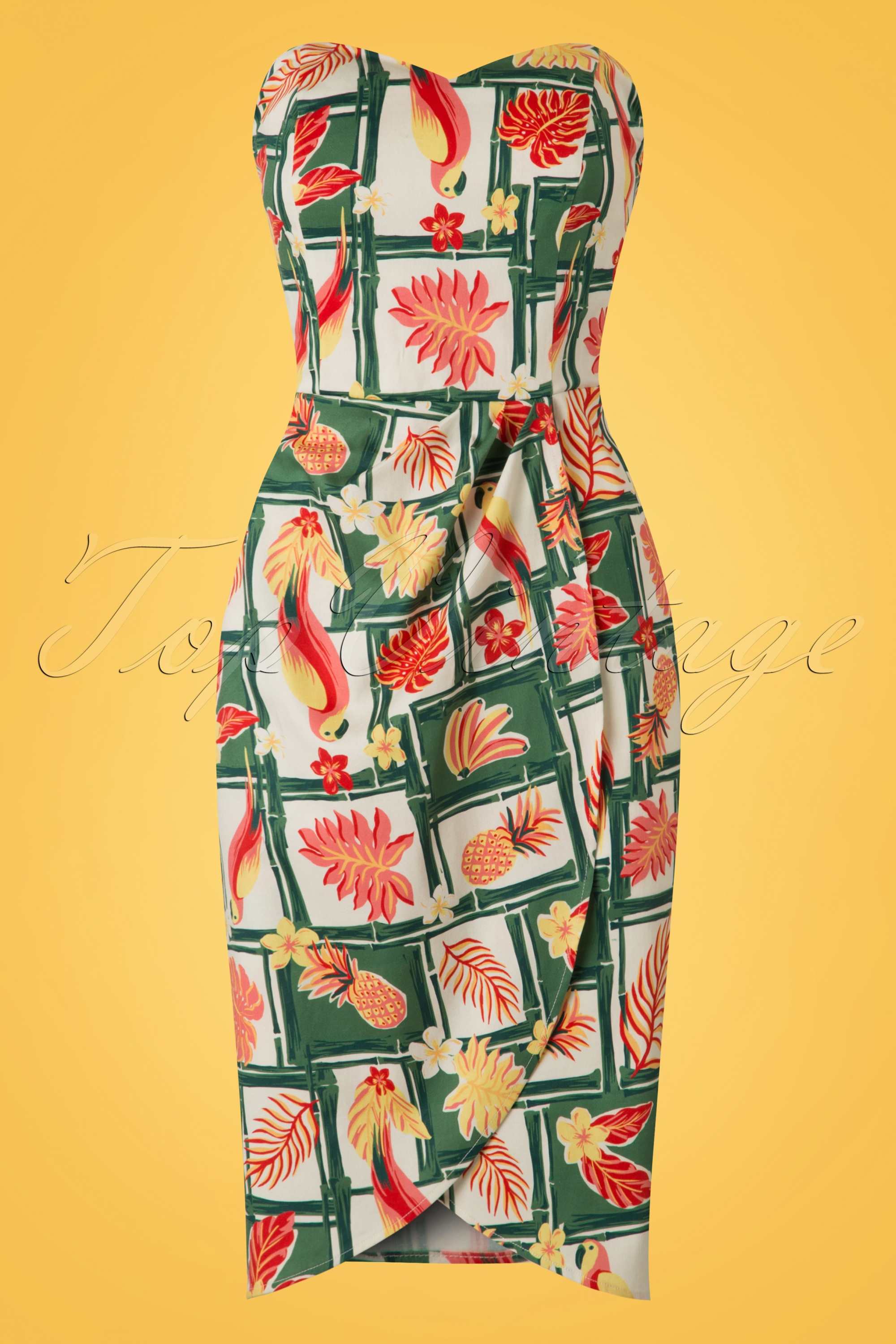 Collectif Clothing - Mahina tropische bamboe sarongjurk in multi 3