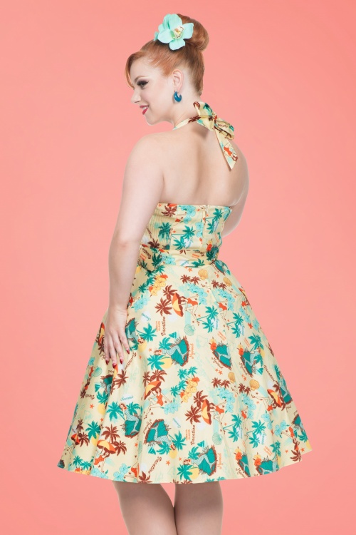 Vixen - 50s Ella Swing Dress in Cream 7