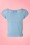 Collectif Clothing - Claire Knitted Top Années 40 en Bleu Clair 4