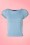 Collectif Clothing - Claire Knitted Top Années 40 en Bleu Clair 2
