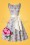 Collectif Clothing - Margaret Peony Swing-Kleid mit Blumenmuster in Hellblau 2