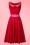 Collectif Clothing - 50s Kitty Gingham Swing Dress in Dark Red 2
